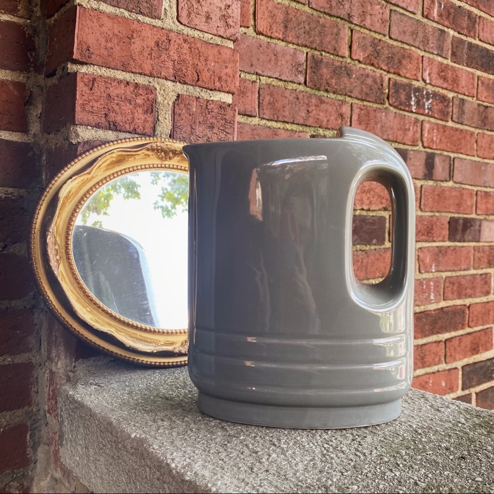 Art Deco Grey Minimalist Narrow Water / Beverage Pitcher